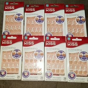 8 pack KISS everlasting french mani nails + bonus!